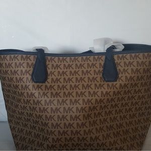 NWT Michael Kors Candy Large Reversible Tote Brown